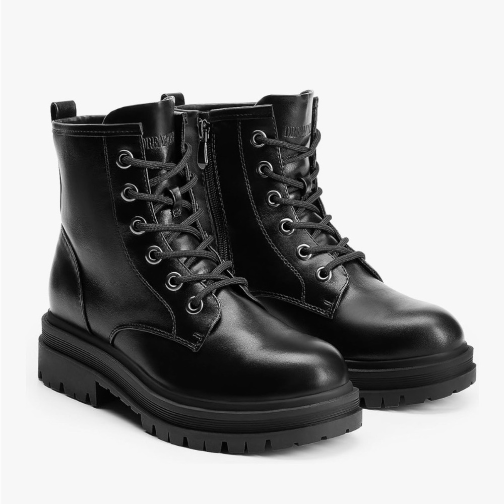 Dream Pairs Black Combat Boots for Women